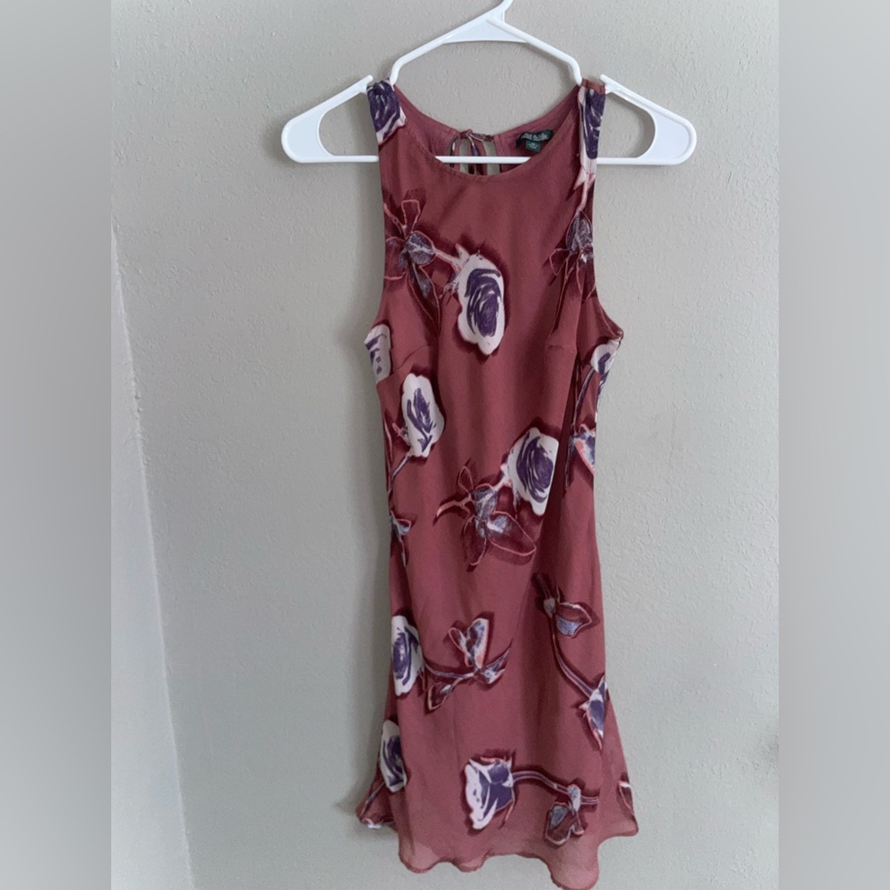 Wild Fable Floral Midi Dress - Mauve and Purple